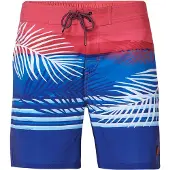 KOROSHI Bermudas azul / navy / rojo sangre / blanco