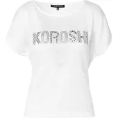KOROSHI Camiseta negro / blanco