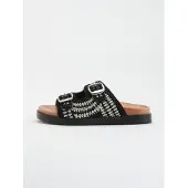 KOROSHI Zapatos abiertos negro / blanco