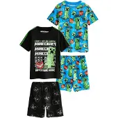 Next Pijama azul oscuro / verde / negro / blanco