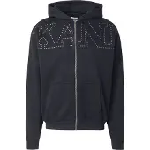 Karl kani Sudadera con cremallera negro / plata