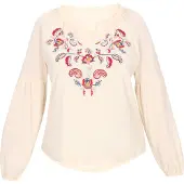 Gaya Blusa 'Fashion Look' azul / curry / amarillo pastel / rojo