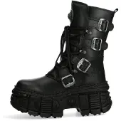 New rock Botas con cordones 'WALL373-S5' negro
