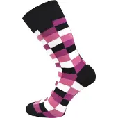 Normani Calcetines 'Square' lila / blanco