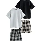 Next Pijama beige oscuro / gris / negro