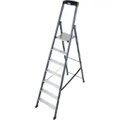 Krause 124210: Escalera de trabajo Sepro, aluminio, con 7 escalones