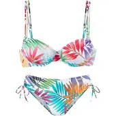 LASCANA Bikini turquesa / naranja / rojo / blanco