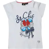 KOROSHI Camiseta marino / rojo oscuro / plata / blanco
