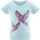 Happy girls Camiseta azul claro / baya / rosa