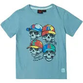 KOROSHI Camiseta azul / verde / jade / rojo