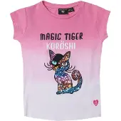 KOROSHI Camiseta marrón / rosa / negro