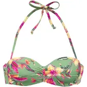 LASCANA Top de bikini verde claro / naranja pastel / rosa / rosa neón