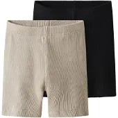 TWO SOON Pantalón beige / negro