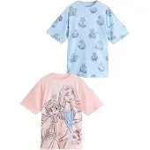 Next Camiseta de noche 'Frozen' azul claro / rosa / negro