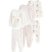 Next Pijama marrón / rosa / blanco
