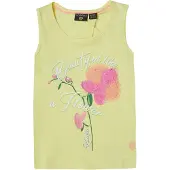 KOROSHI Top amarillo claro / verde / rosa claro / blanco