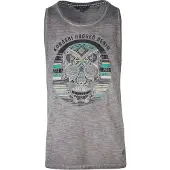 KOROSHI Camiseta antracita / gris moteado / esmeralda / blanco