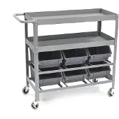 HBM Carro de Herramientas Universal con 6 Cajas de Almacenamiento