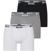 BOSS Calzoncillo boxer 'Power' gris moteado / negro / blanco