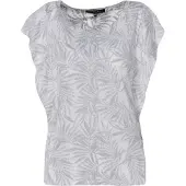 KOROSHI Blusa gris / blanco
