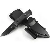 Benchmade Cuchillo Mini Bushcrafter Cru-Wear, Black Cerakote, Carbon Fiber