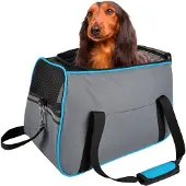 Flamingo , bolsa de transporte para perros, color gris