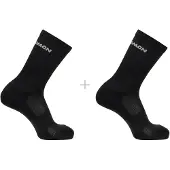 Salomon - Evasion Crew 2-Pack - Calcetines multifuncionales size 45-47, negro