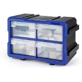 Workpro Cajonera multiusos Workpro, transparente, con 4 cajones, apilable