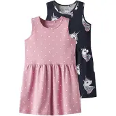 TWO SOON Vestido navy / azul claro / rosa / blanco