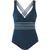 Sunseeker Traje de baño marino / blanco