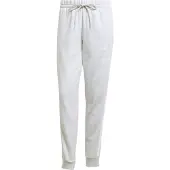 Adidas Pantalón deportivo 'ESSENTIALS 3-STRIPES FLEECE SLIM' gris claro / blanco