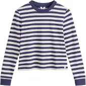 Mela London Camiseta 'Aastha' azul oscuro / blanco