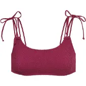 LASCANA Top de bikini rojo vino