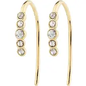 Pilgrim Pendientes 'Jenni' oro / transparente