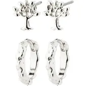 Pilgrim Pendientes 'Piper' plata