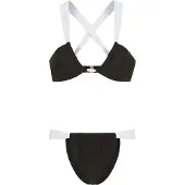 LASCANA Bikini negro / blanco