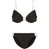 LASCANA Bikini negro / blanco