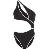 LASCANA Traje de baño negro / blanco