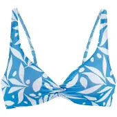 LASCANA Top de bikini deportivo azul cielo / blanco