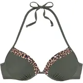 LASCANA Top de bikini beige / marrón / oliva