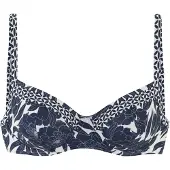 Sunseeker Top de bikini marino / blanco