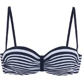 LASCANA Top de bikini marino / blanco