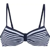 LASCANA Top de bikini marino / blanco