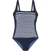 LASCANA Traje de baño marino / blanco