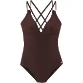 Jette Traje de baño marrón oscuro
