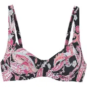 Sunseeker Top de bikini azul claro / rosa / negro / blanco