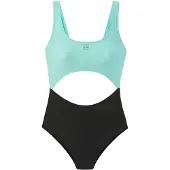 LASCANA Bañador de natación azul oscuro / negro