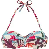 LASCANA Top de bikini crema / azul claro / verde oscuro / lila / rosa