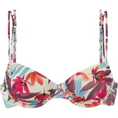 LASCANA Top de bikini crema / azul claro / mora / rojo