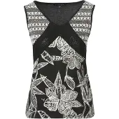 KOROSHI Top negro / blanco